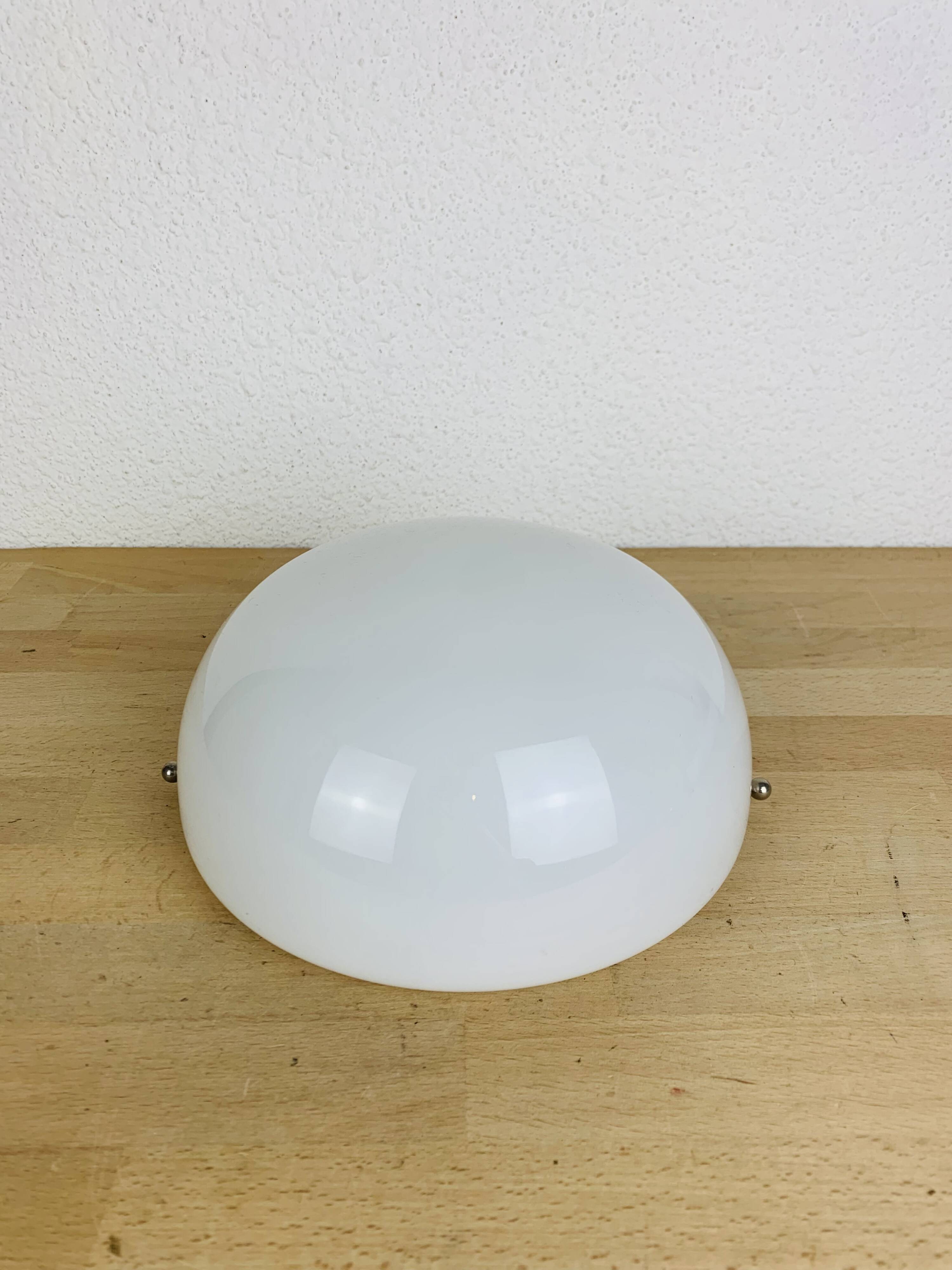 Regent vintage half-sphere opaline ball wall lamp