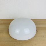 Regent vintage half-sphere opaline ball wall lamp