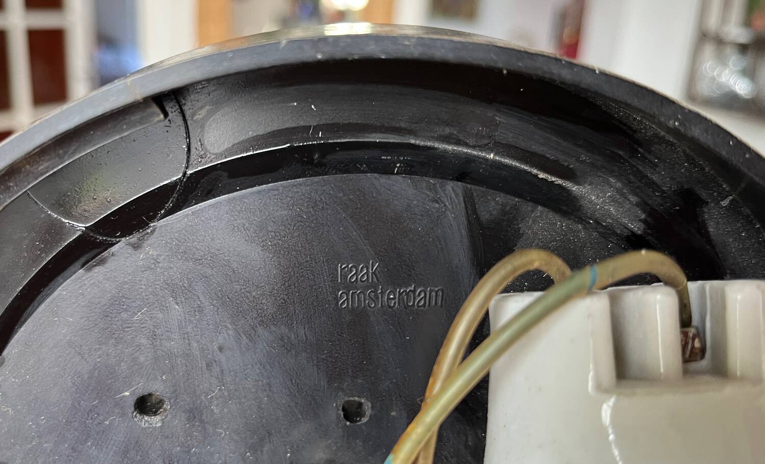 Large circular ceiling light Space Age