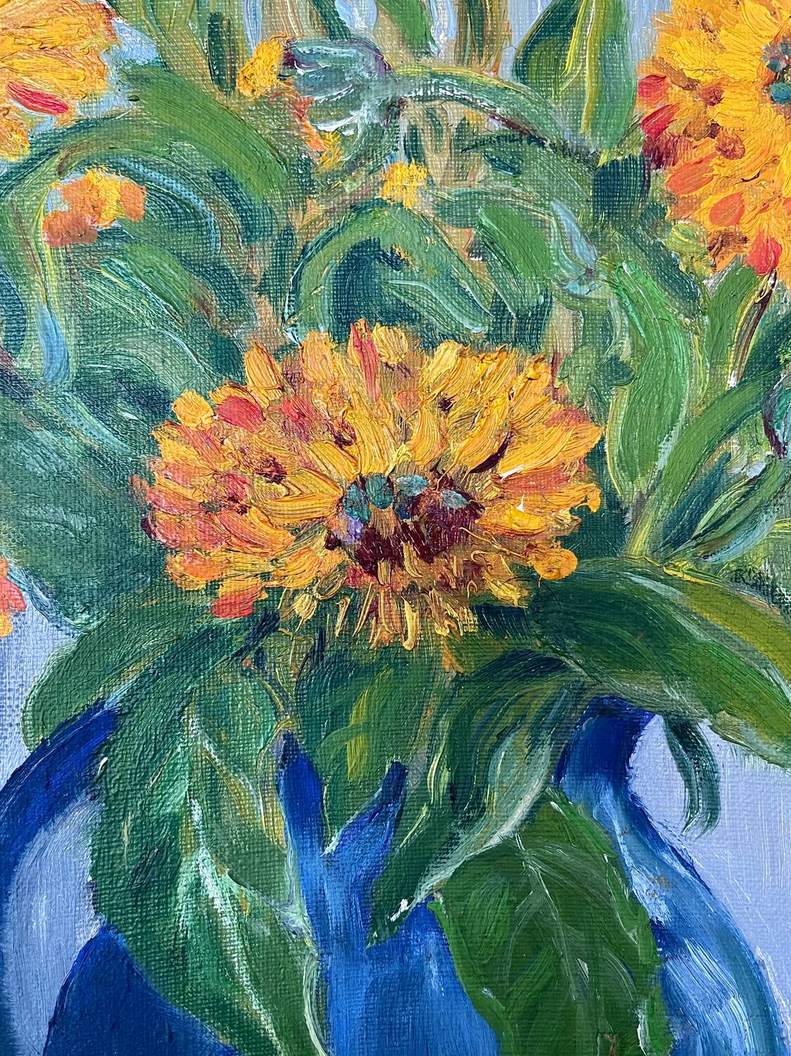 Huile sur toile nature morte
