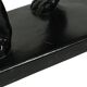 French Art Deco Style Panther Sculpture Black Lacquered Plaster 56cm