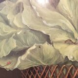 English painted metal tray