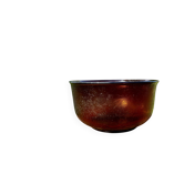 Vintage saladier en verre ambré texturé marron Arcoroc Sierra