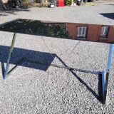 Desk chrome top in tinted glass 140/60cms