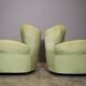 Fan-shaped armchairs set of 2