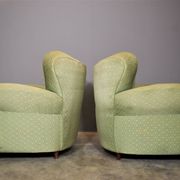 Fan-shaped armchairs set of 2