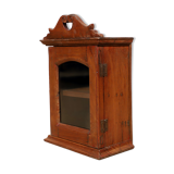 Wall display case - old art deco clock box in burmese teak