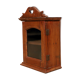 Wall display case - old art deco clock box in burmese teak