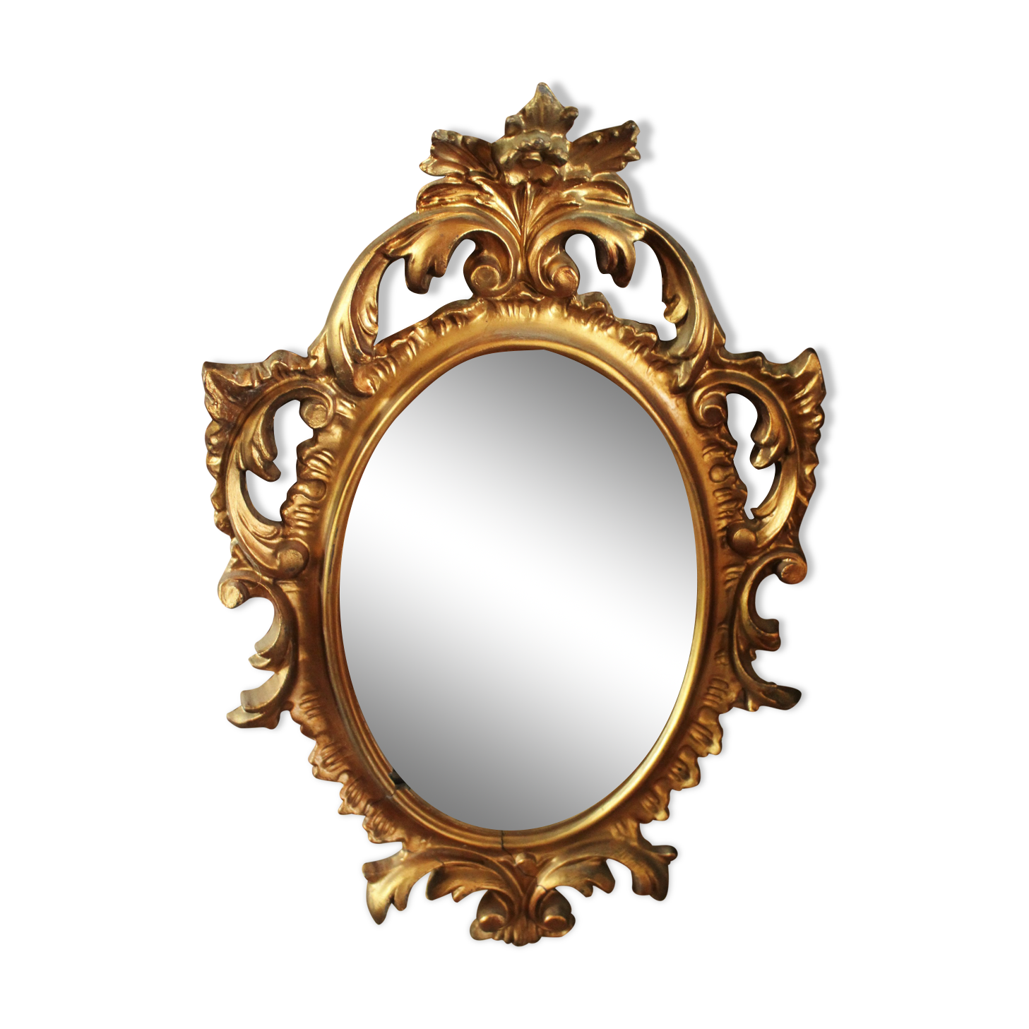Mirror gilded wood worked vintage