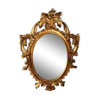 Mirror gilded wood worked vintage