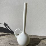 White opaline glass soliflore vase