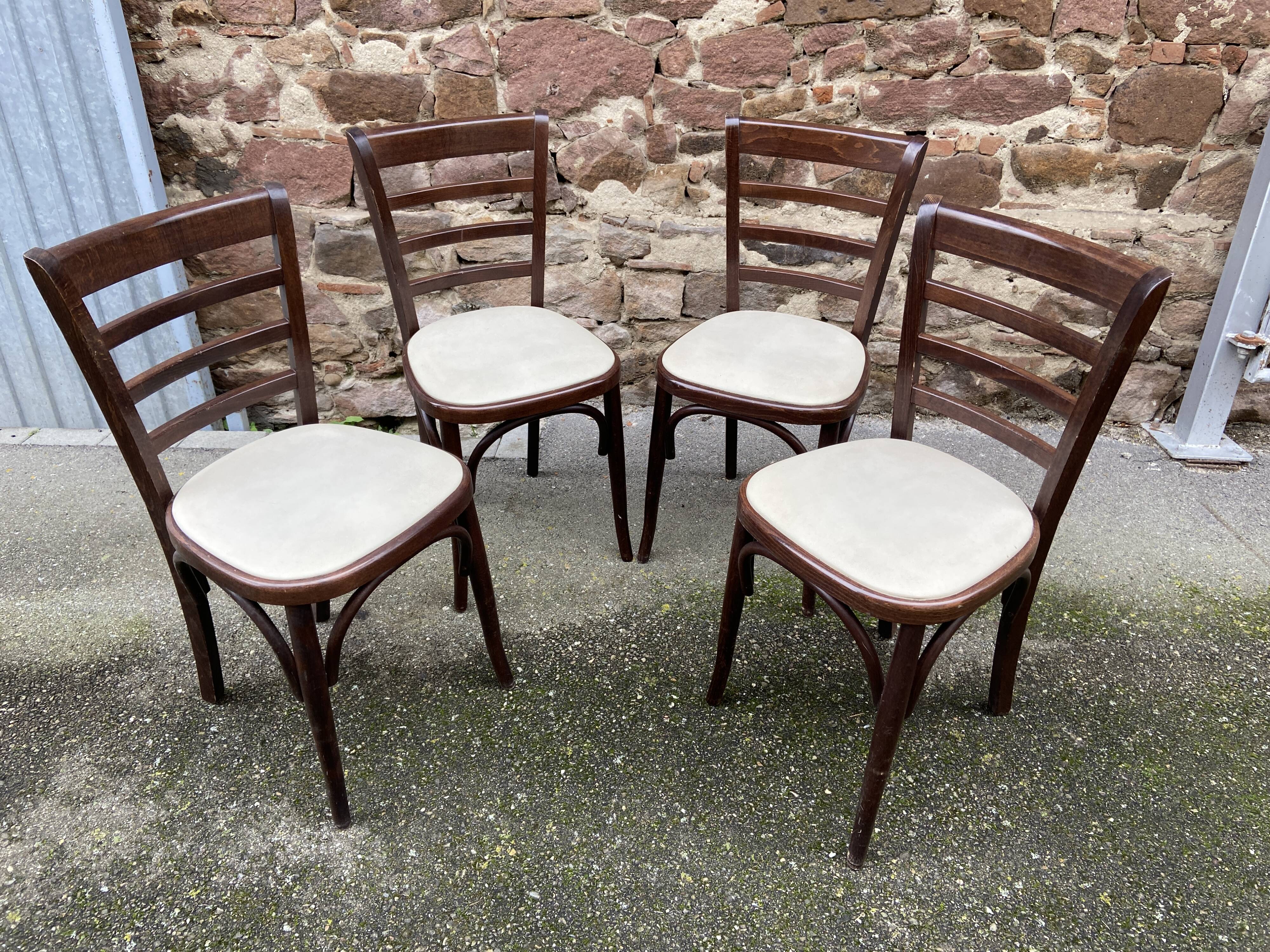 4 chaises bistrot vintage