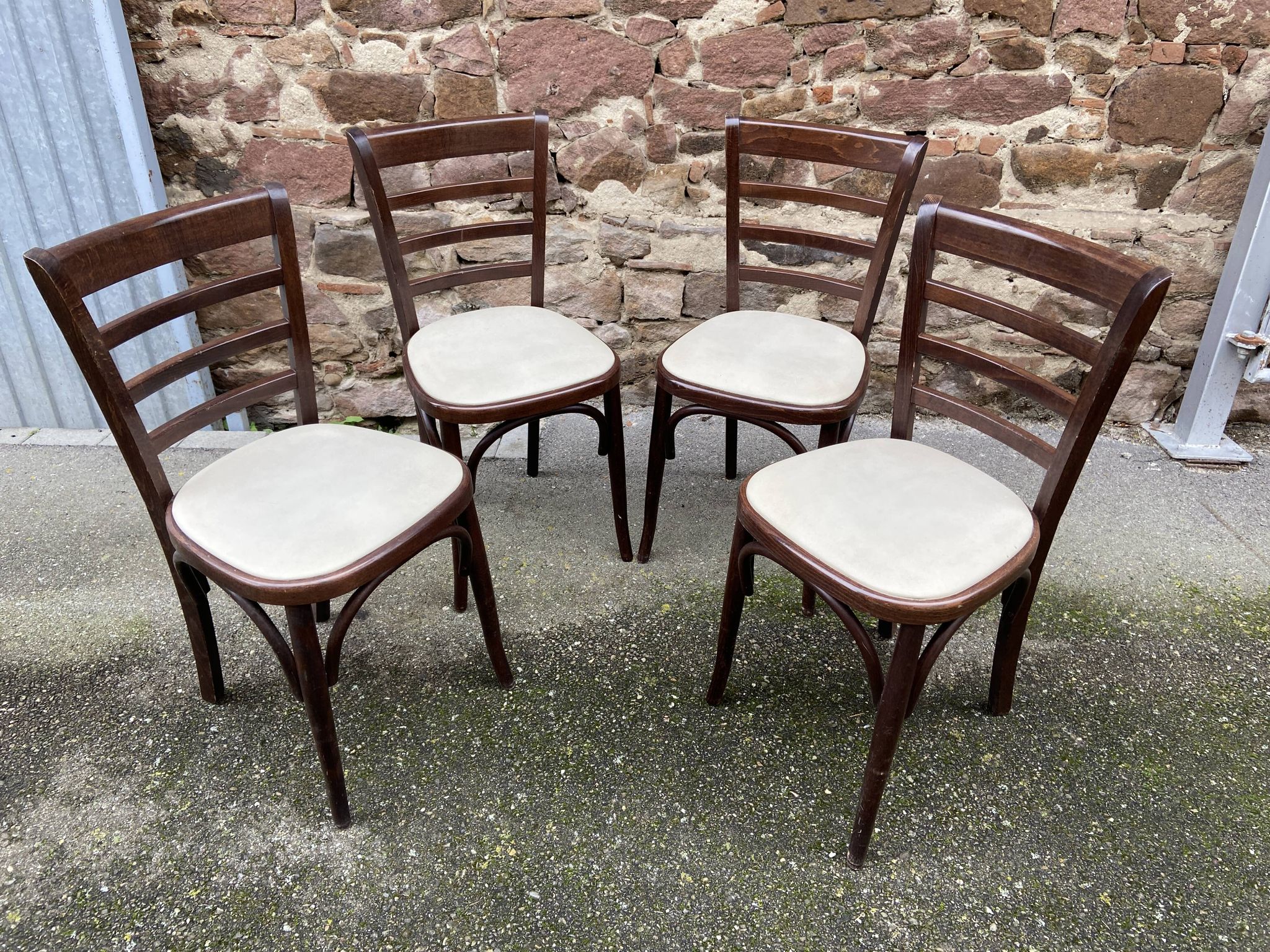 4 vintage bistro chairs
