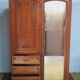 Art Nouveau carved walnut cabinet