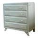Compass feet chest of drawers