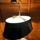 Empire style bouillotte lamp in brass and green sheet metal - Electricity