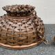 Pair of rattan ceiling lights