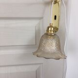 Amber tulip walking lamp