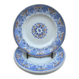 5 assiettes plates Longwy Rouennais