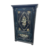 Armoire parisienne cérusé peinture fleuri