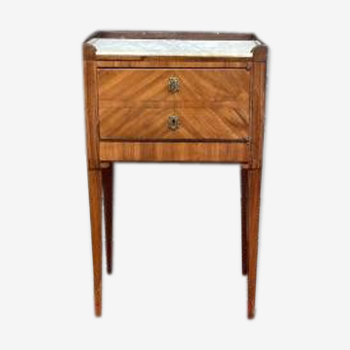 Louis XVI period marquetry bedside table