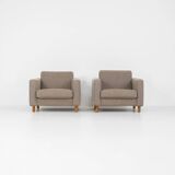 Rare pair of GE300 armchairs by Hans J. Wegner