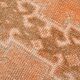 2x13 Soft Orange & Fuchsia Pattern Rug, Vintage Ousahk Runner Rug,90x381 Cm