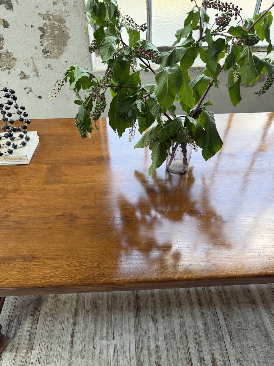 Table repas style drapière noyer 2m5/3m5 1900