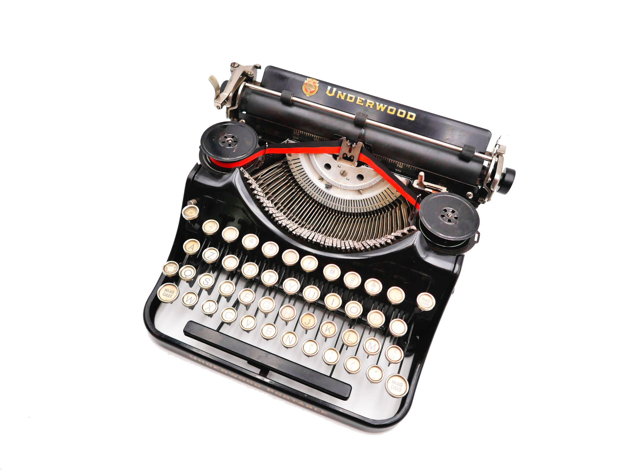 Typewriter underwood 4 bank revised new black ribbon 1933