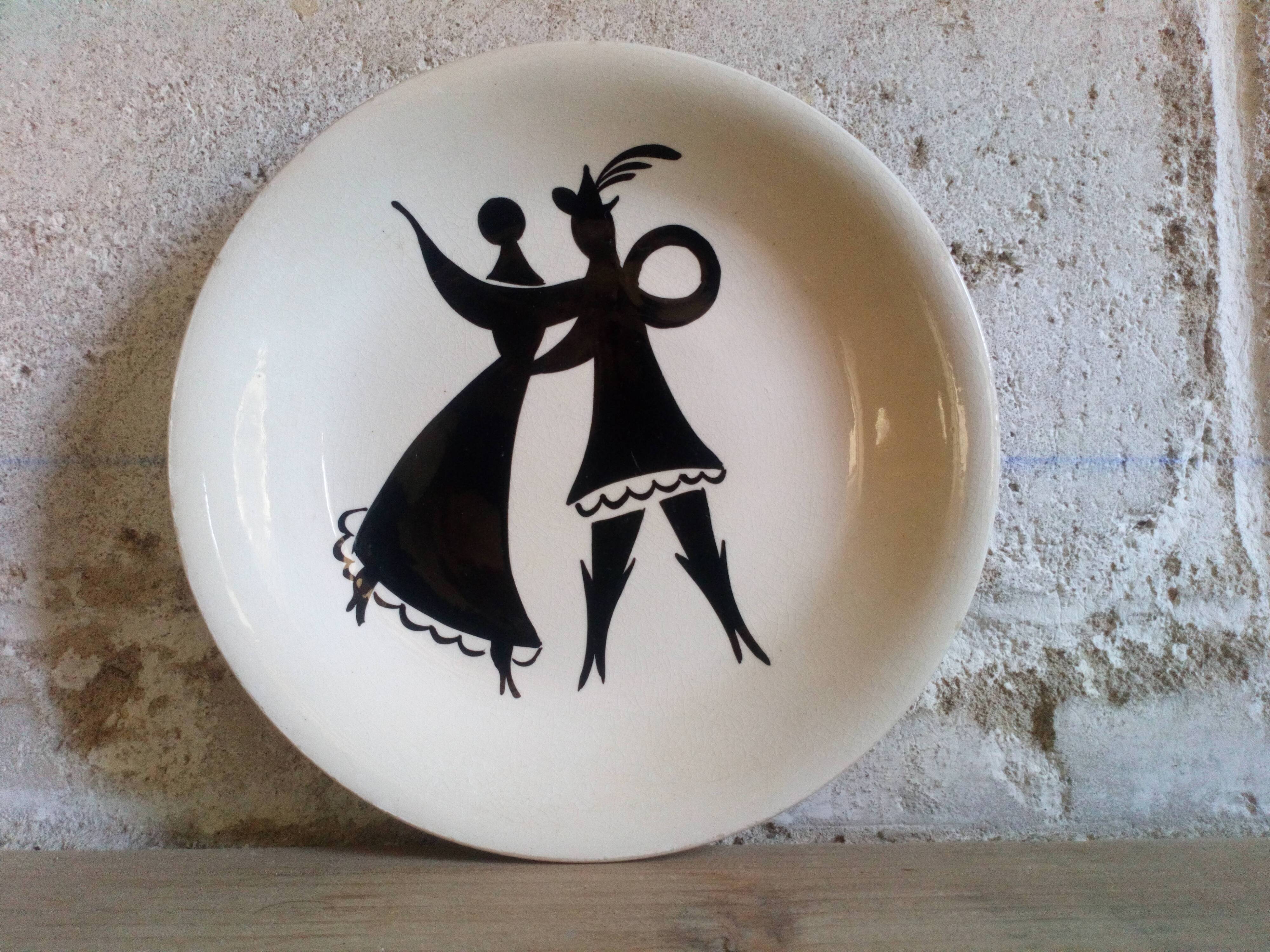 Five dessert plates Sylvestre edition of Longchamp