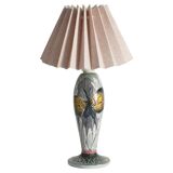 Scandinavian Modern Ceramic Butterfly Motif Table Lamp by Tilgmans, Sweden 1960