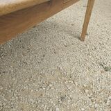 Rustic farmhouse table in solid oak with antique patina finish 200 x 90