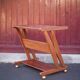 Wheeled service, wooden furniture