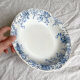 Deep earthenware dish "Campanule" Saint Amand et Hamage