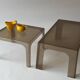 Smoked plastic coffee tables 1970