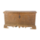 Oak coffin with carvings from around the year 1760s