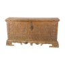 Oak coffin with carvings from around the year 1760s