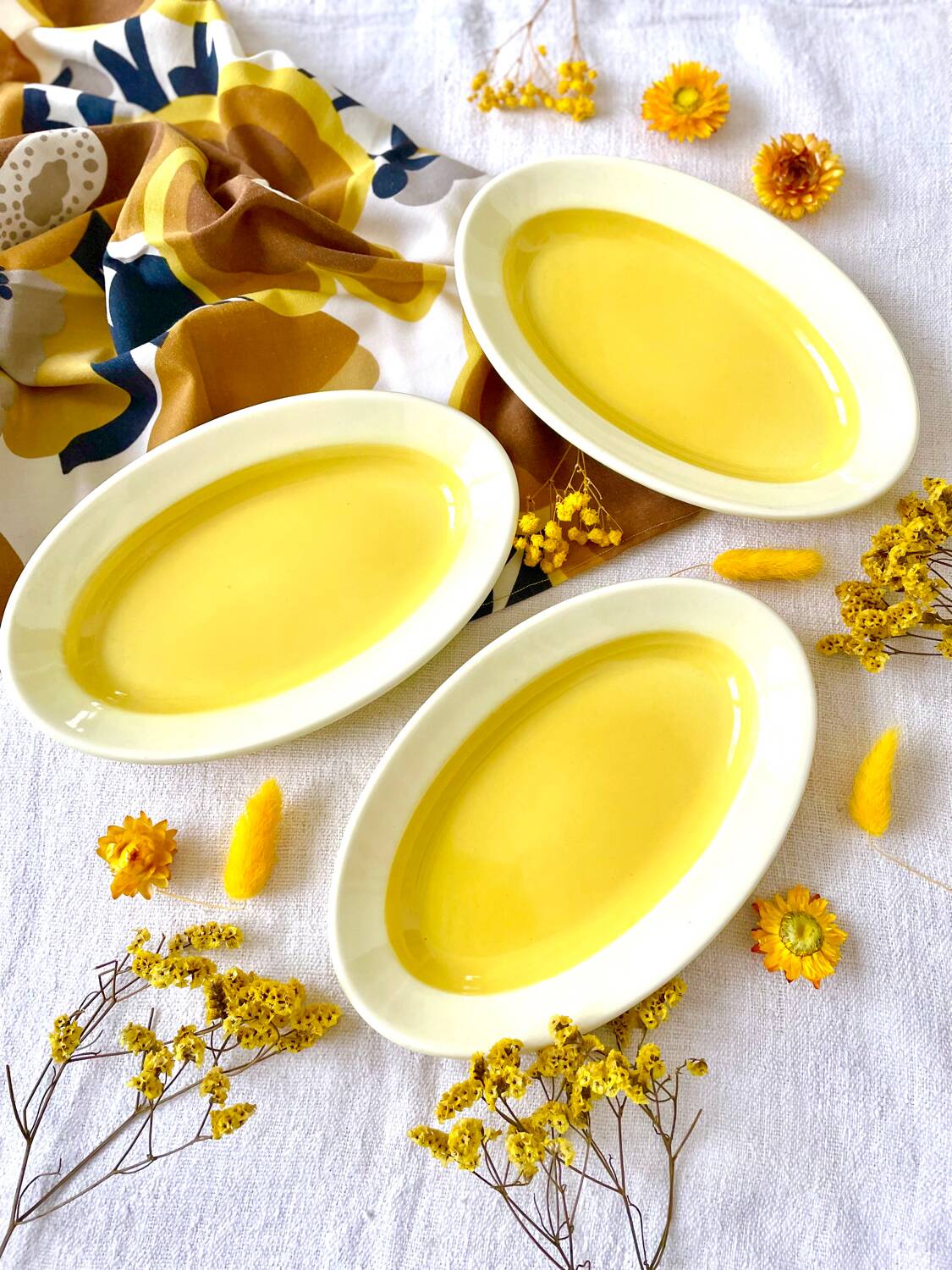 Set of 3 vintage ravines Salins Soleil collection