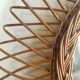 Vintage rattan sun mirror