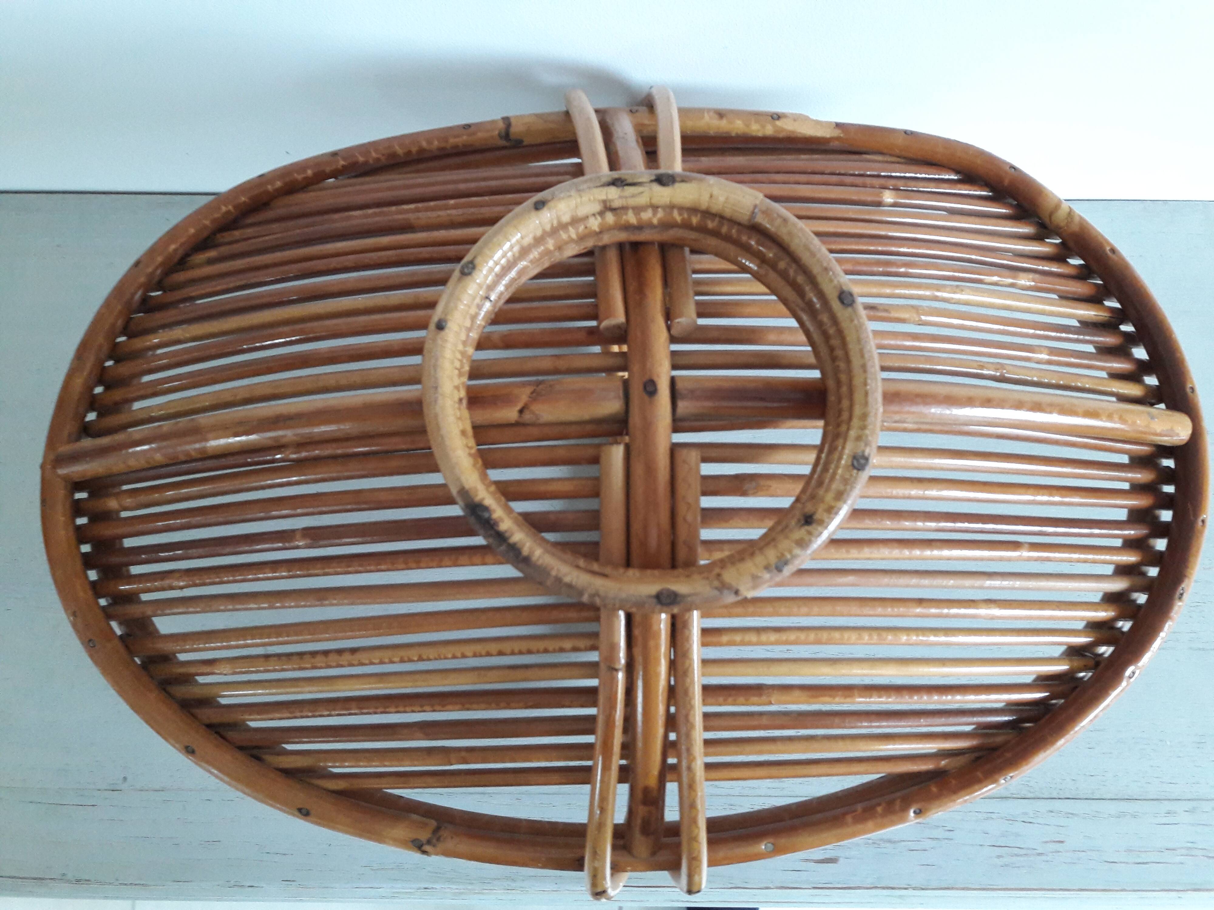Vintage fruit basket in rattan