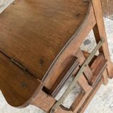 Old library step stool chair