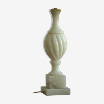 Pied de lampe colonne en albâtre des années 70