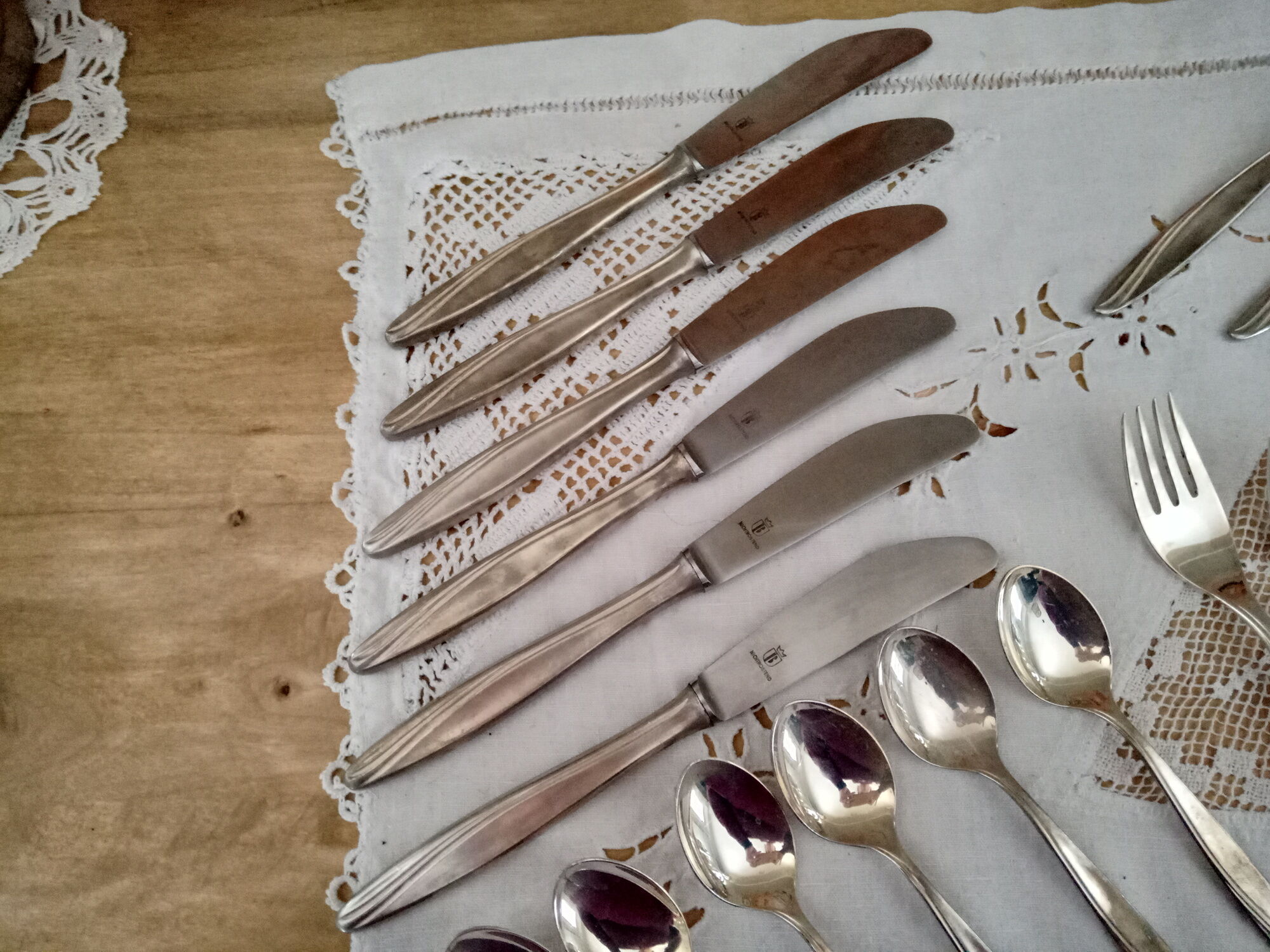 24-piece vintage silver-plated housewife 100 Bader Tafelbestecke Pforzheim