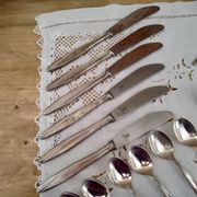 24-piece vintage silver-plated housewife 100 Bader Tafelbestecke Pforzheim