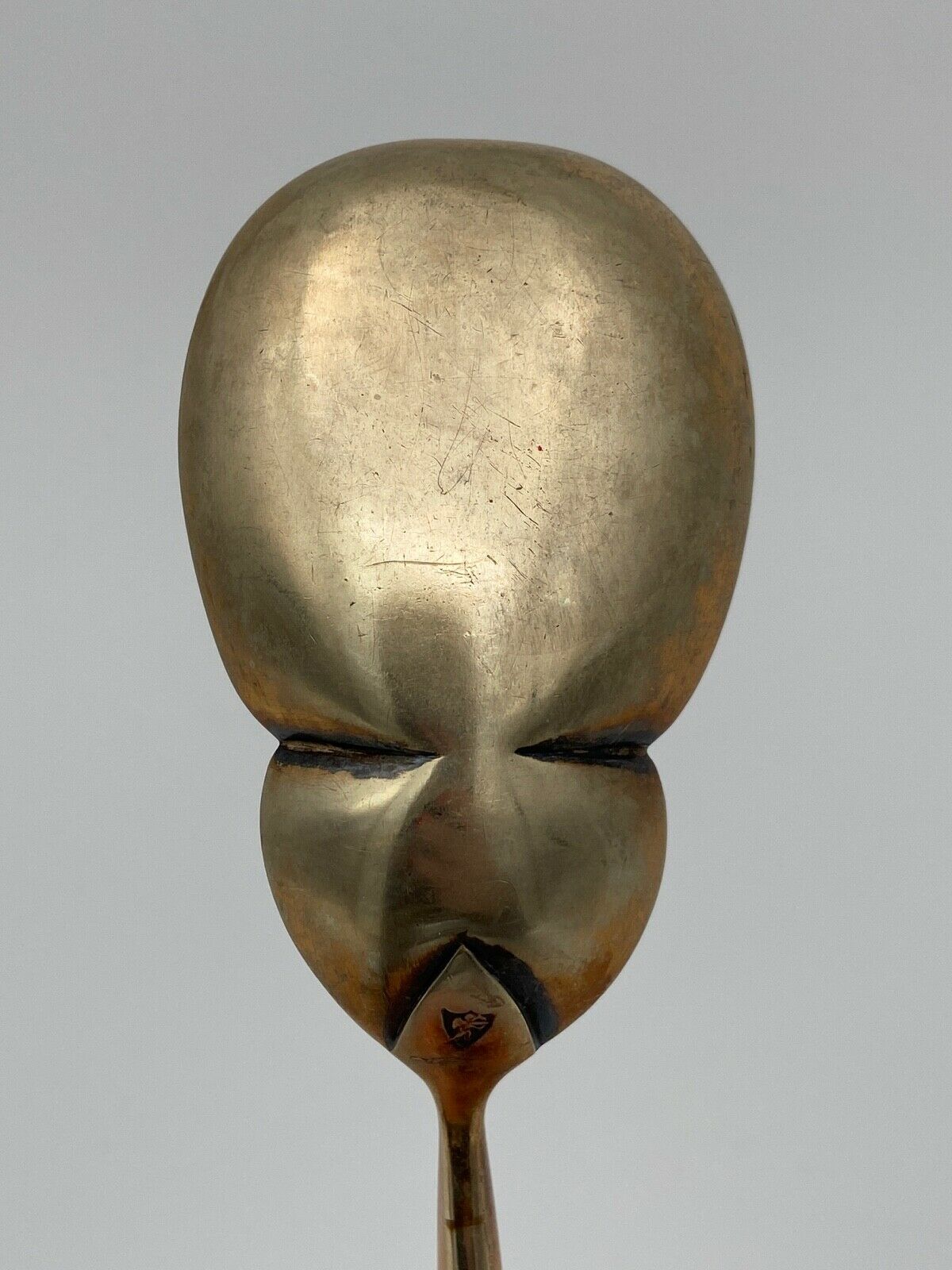 Pair of cutlery silver and vermeil poincon cupid