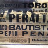 Corrida poster 1978 girona spain rejoneador bull toro bullring toreador picador banderillas