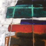 coffee table with ceramic tiles, 60s