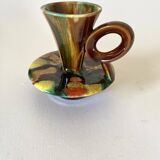 70s ceramic candle holder