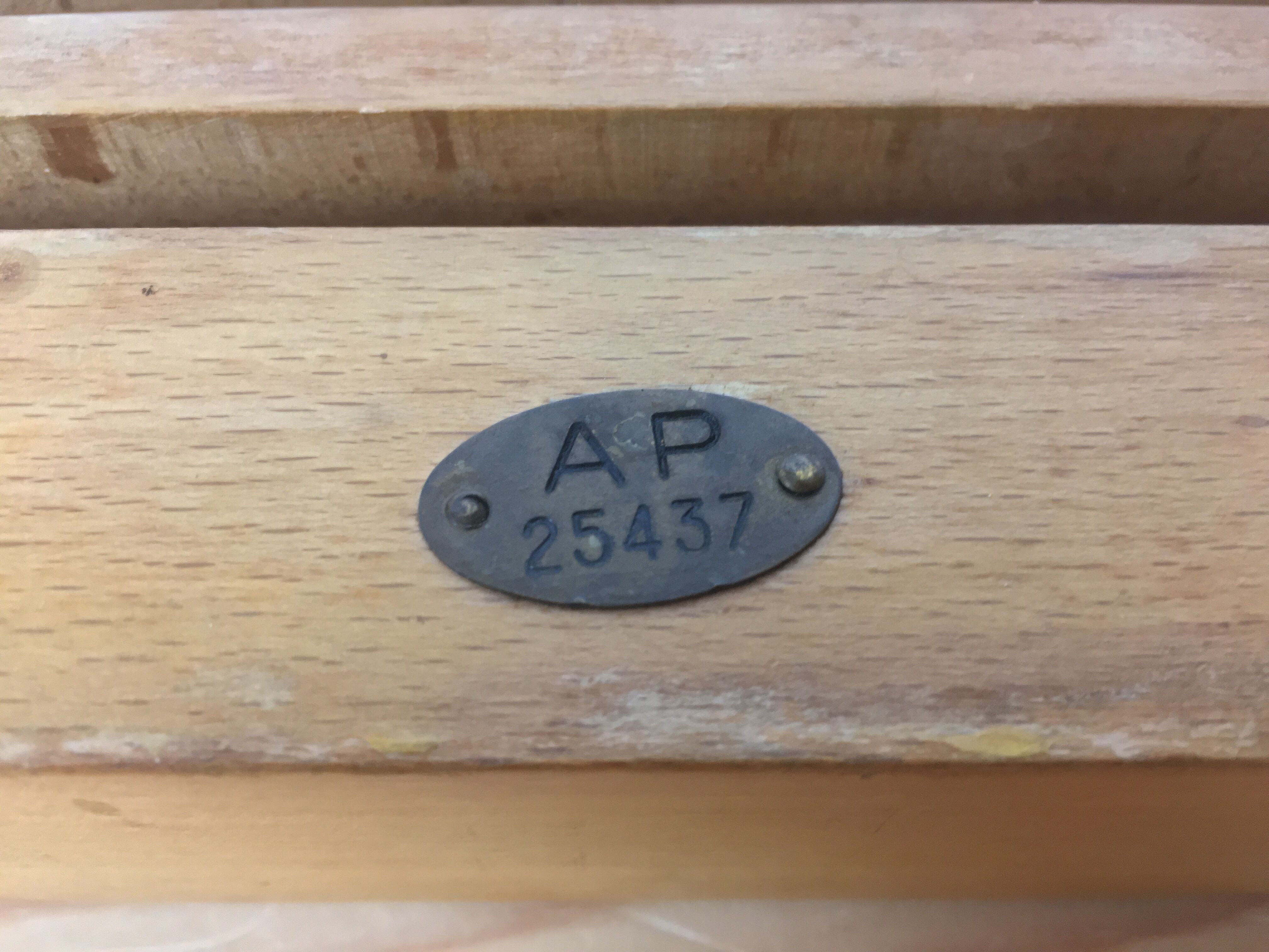 Modernist slat bench, 1950, made of wood