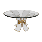 Table Lys en plexiglas et métal doré, 1970